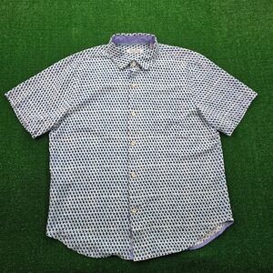Tommy Bahama Shirt Mens Large Blue Island Checkered Button Up Beach Casual Silk